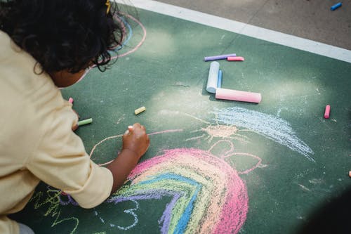 multisensory handwriting for occupational therapy with chalk