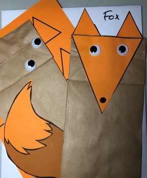 fox paper bag craft for occupational therapy
