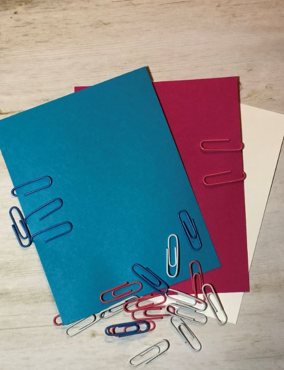 sorting colored paper clips for occupational therapy