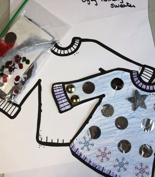 ugly holiday sweater craft for occupational therapy