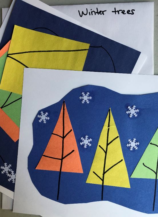winter trees craft for occupational therapy