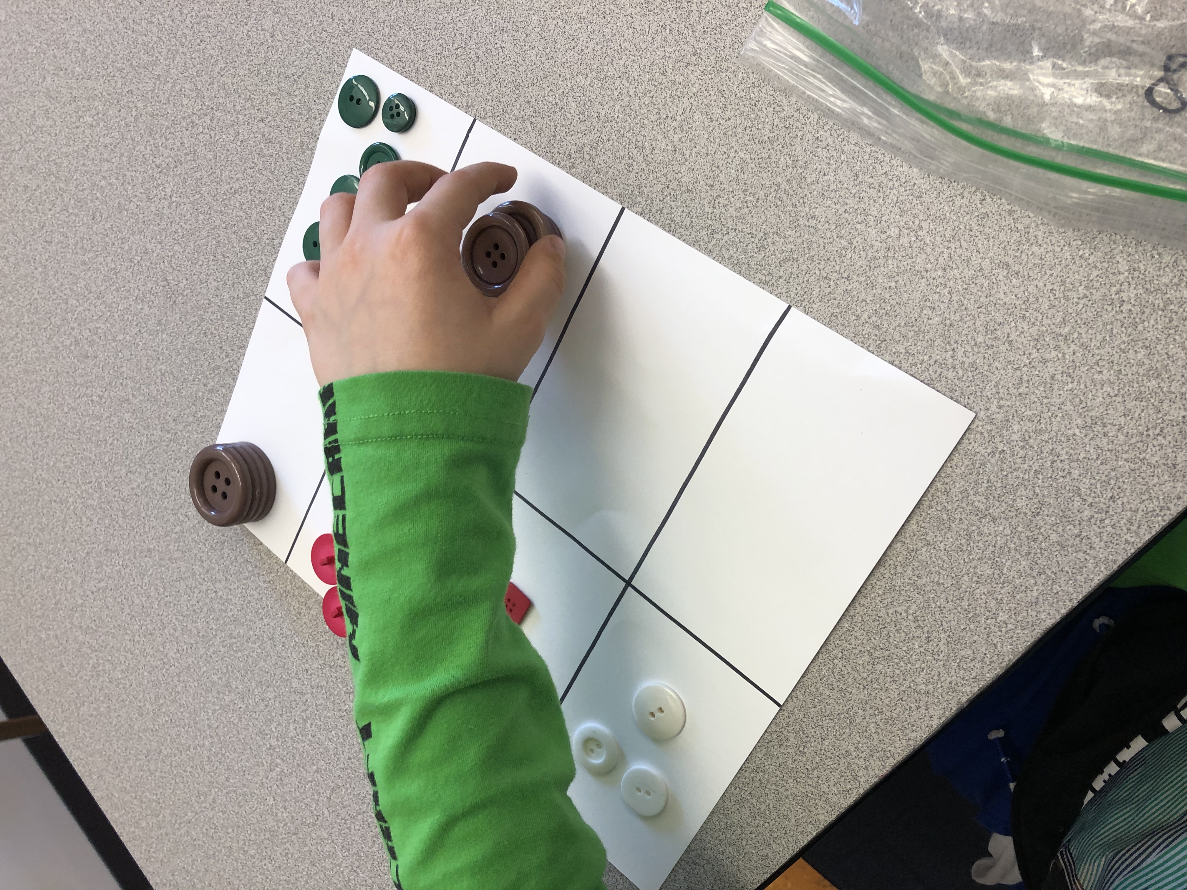 colorful buttons to sort for occupational therapy activities