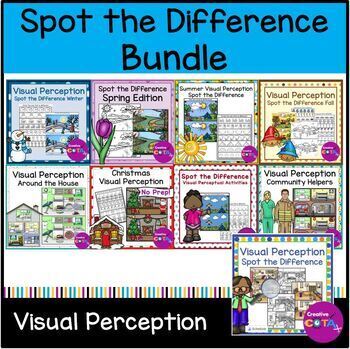 visual perception spot the difference activity for occupational therapy