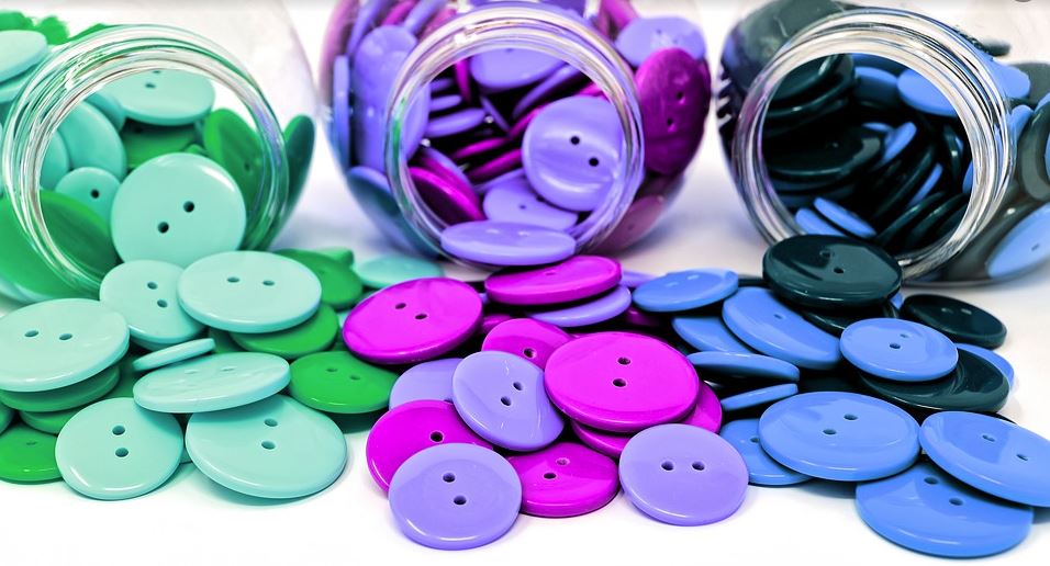 colorful buttons to sort for occupational therapy activities