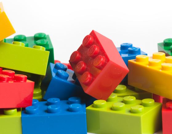 Occupational therapy fine motor activities sorting Legos or blocks