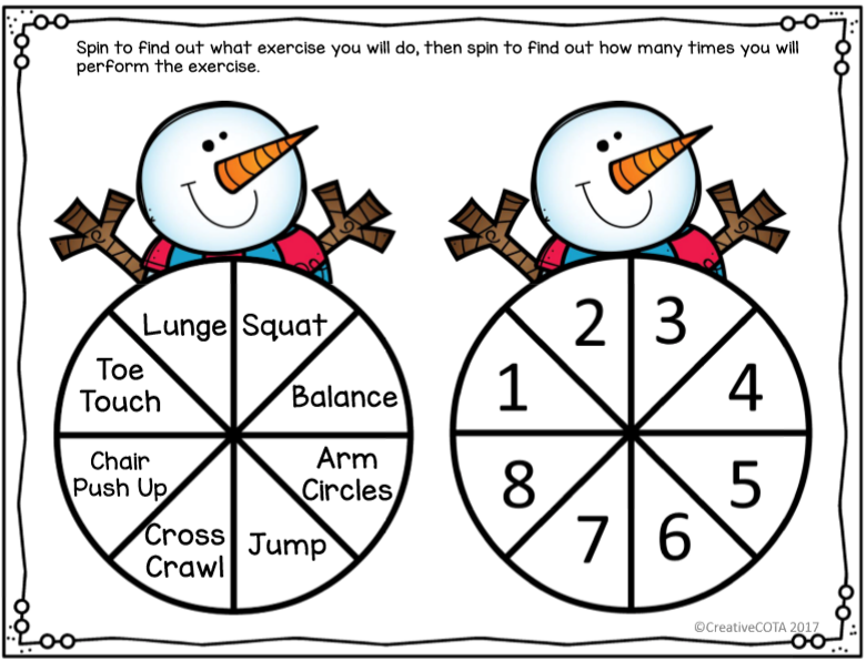 free winter social emotional learning and self regulation activities