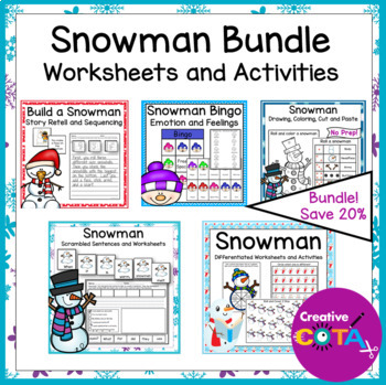 Snowman fine motor writing drawing and visual perception occupational therapy activities