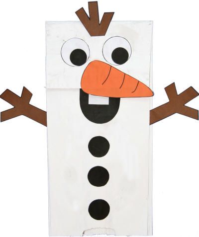 paper bag snowman craft