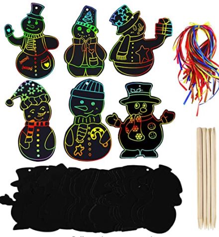 snowman scratchers for fine motor occupational therapy activities