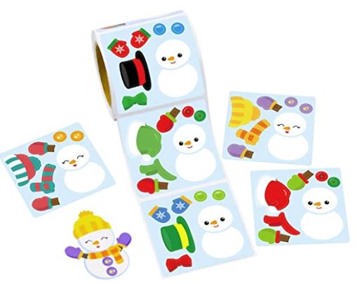 build a snowman stickers for fine motor and visual perceptual occupational therapy activities