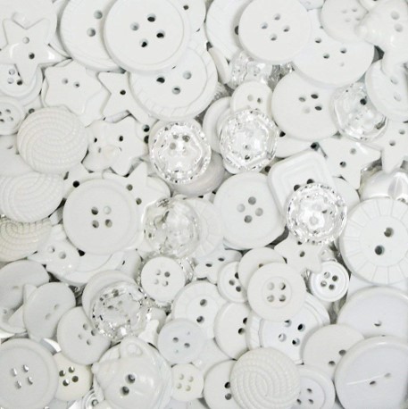 white buttons to sort for occupational therapy activities