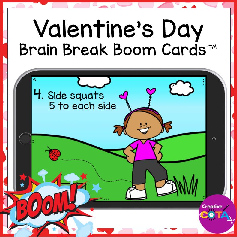 no prep Valentine's Day gross motor brain break 