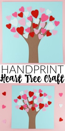 valentine's day heart tree craft