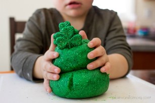 St Patricks day sensory play doh