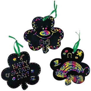 St Patrick's day fine motor writing rainbow scratchers