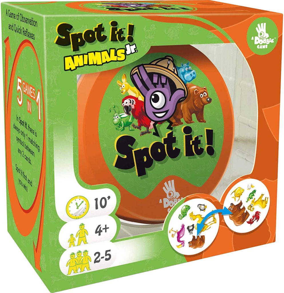 zoo themed Spot It visual perception game