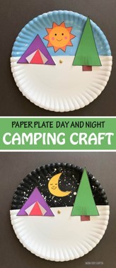 low prep end of year, summer school or back to school camping themed craft activities