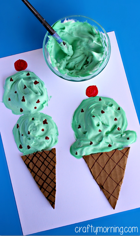 ice cream themed craft activities for occupational therapy, end of school year, summer school, or back to school