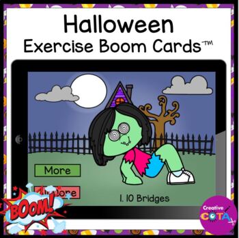 Halloween gross motor digital boom cards