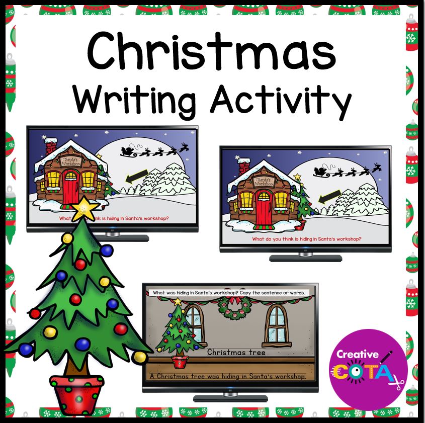 no prep Christmas writing center activity