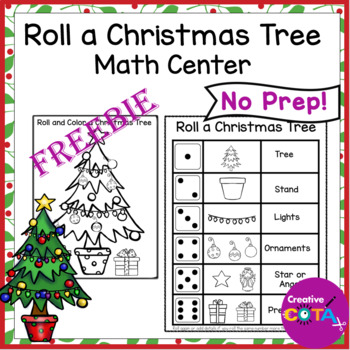 Christmas roll a tree fine motor occupational therapy visual perception math center