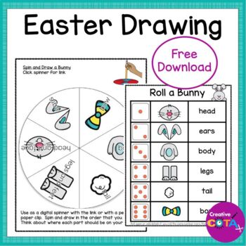 Easter roll a bunny fine motor occupational therapy visual perception math center