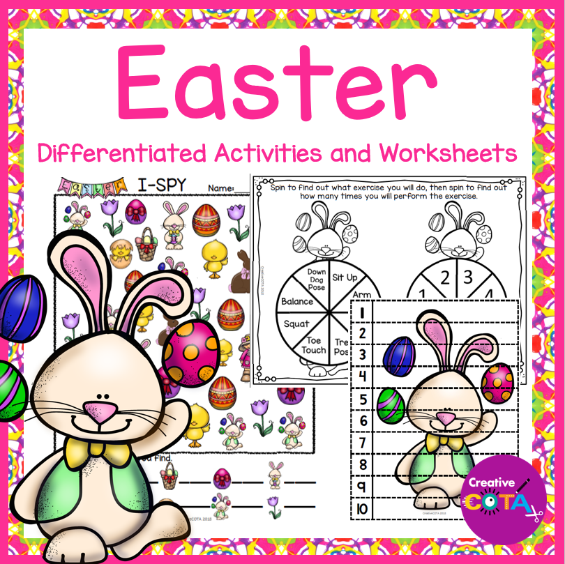 easter fine motor and visual perception activities and worksheets