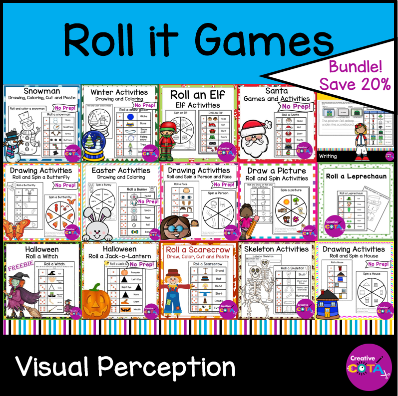 occupational therapy roll and draw fine motor and visual perception activities