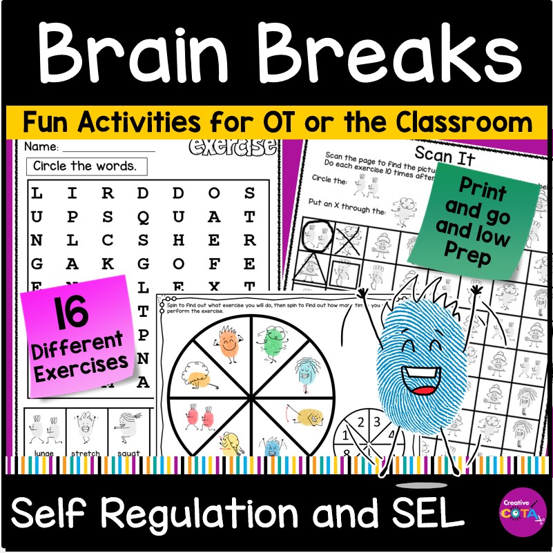 fun brain breaks for occupational therapy or classroom behavior management