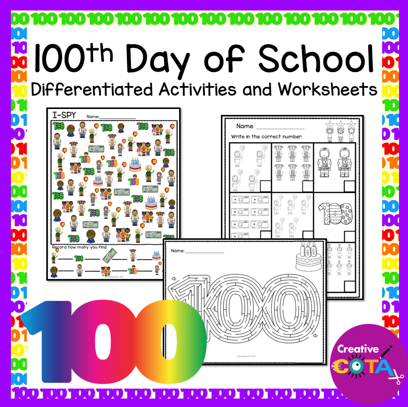 occupational therapy fine motor and visual perceptual activities for the 100th day of school