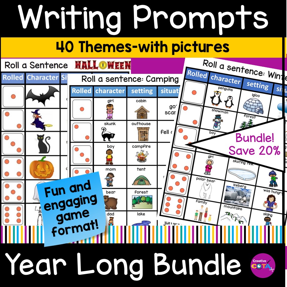 occupational therapy picture writing prompts for the full school year