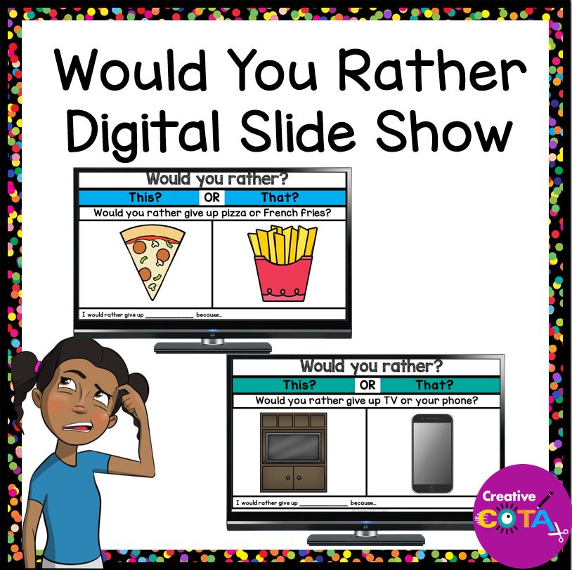 would you rather digital no prep writing activities