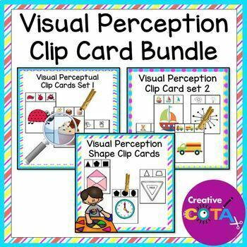 visual perception clip card occupational therapy activities