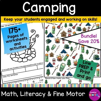 camping end of the school year, summer school or back to school occupational therapy activities