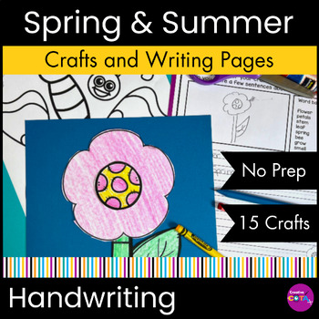 spring and summer no prep crafts for the classroom or occupational therapy activities