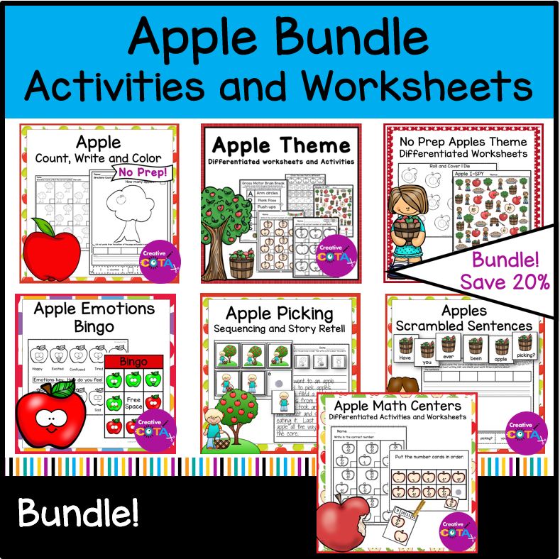 Fall fine motor, social emotional learning, handwriting, visual perception, math, and narrative writing activities for occupational therapy