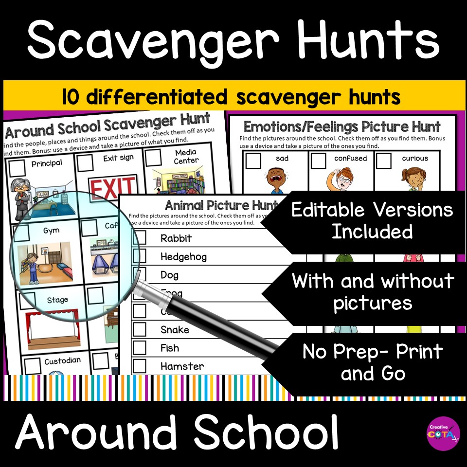 back to school around the school scavenger hunts for back to school night