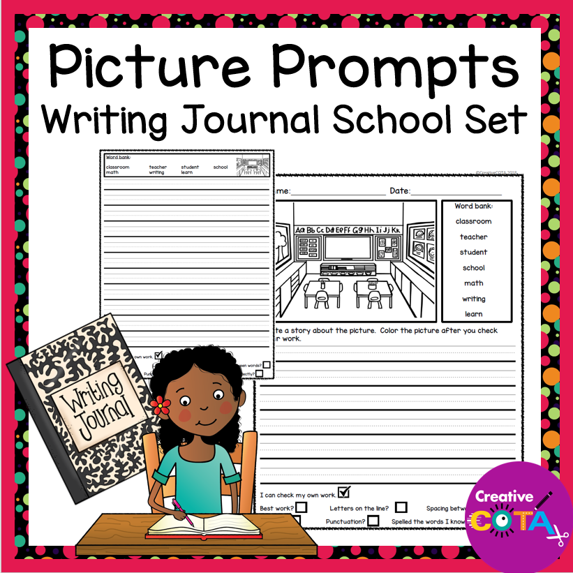 school journal writing prompts with pictures narrative handwriting practice