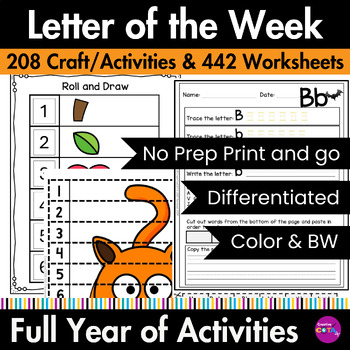 Letter of the Week bundle is an ideal resource for letter of the week activities and occupational therapy letter formation and fine motor activities