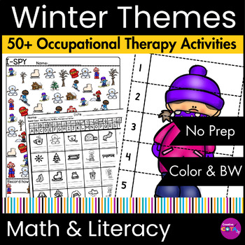 winter theme elementary occupational therapy fine motor visual perception math literacy handwriting social emotiona learning activities and worksheets