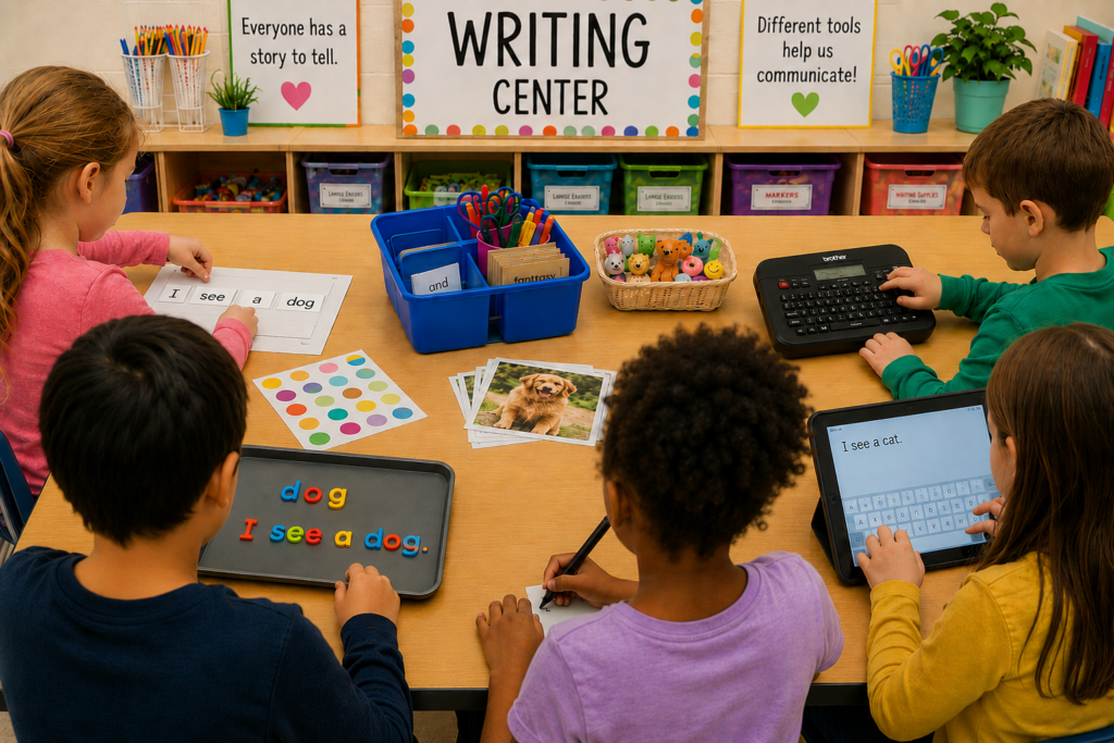 Alternative pencil writing center